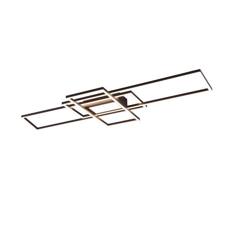 Antraciete plafonnière modern, Retan, 60W, warm tot koud wit verstelbare LED, met afstandsbediening Antraciete plafonnière modern, Retan, 60W, warm tot koud wit verstelbare LED, met afstandsbediening