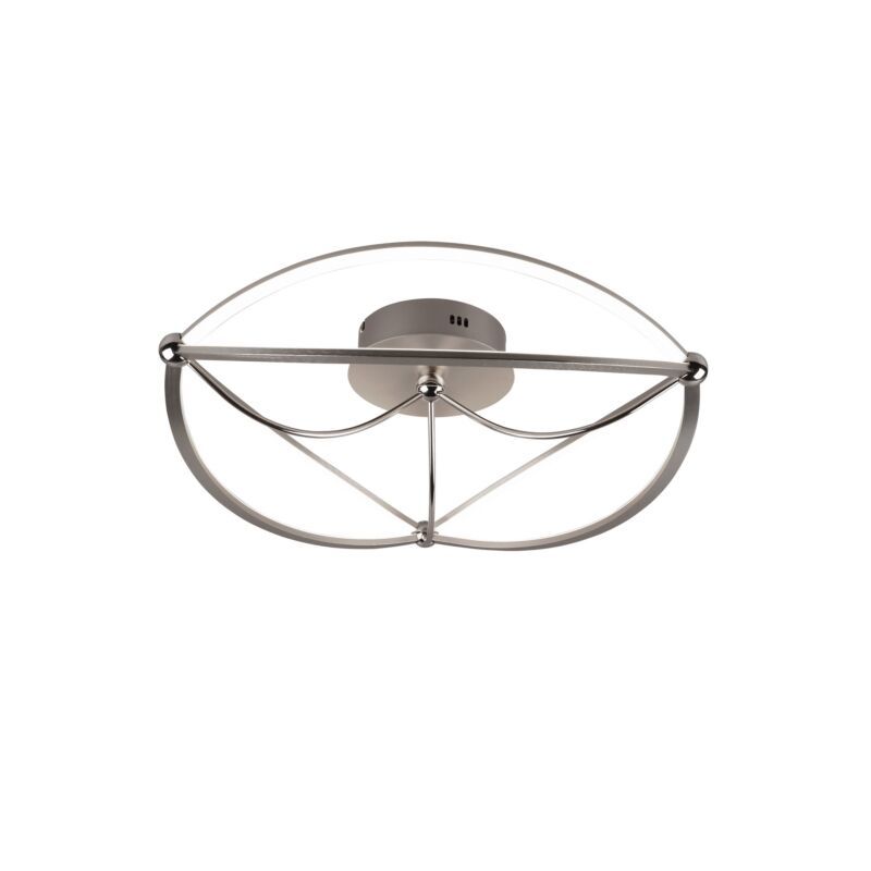 Moderne plafonniere Remy, nikkel, 42w geintegreerd LED Moderne plafonniere Remy, nikkel, 42w geintegreerd LED