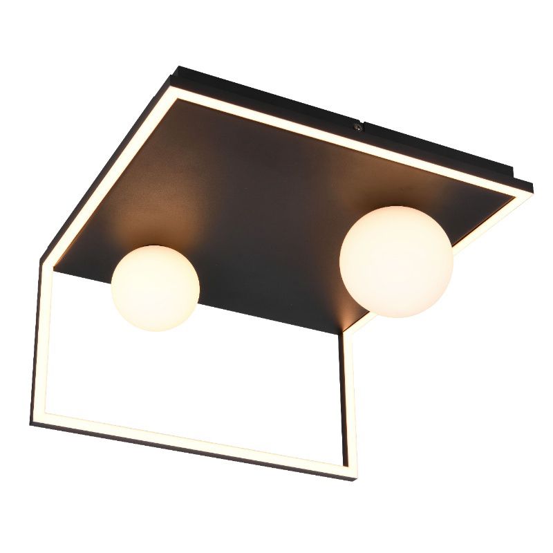 Zwarte plafondlamp modern, Reyhan, 3-staps dimbaar Zwarte plafondlamp modern, Reyhan, 3-staps dimbaar
