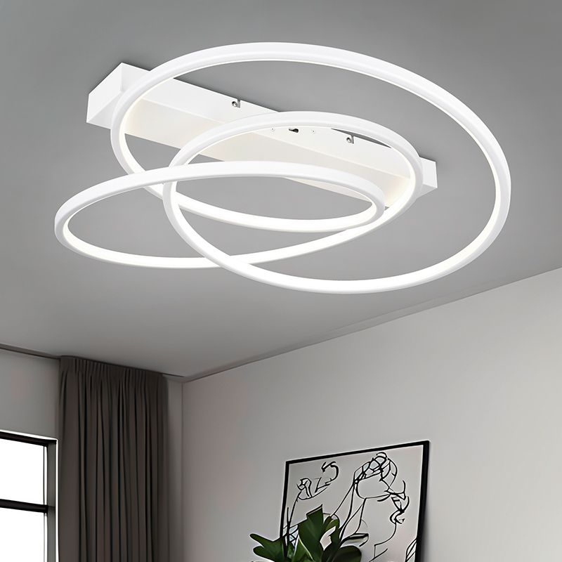 Witte plafonnière design, Teodore, 34W, white switch LED, 3-staps dimbaar