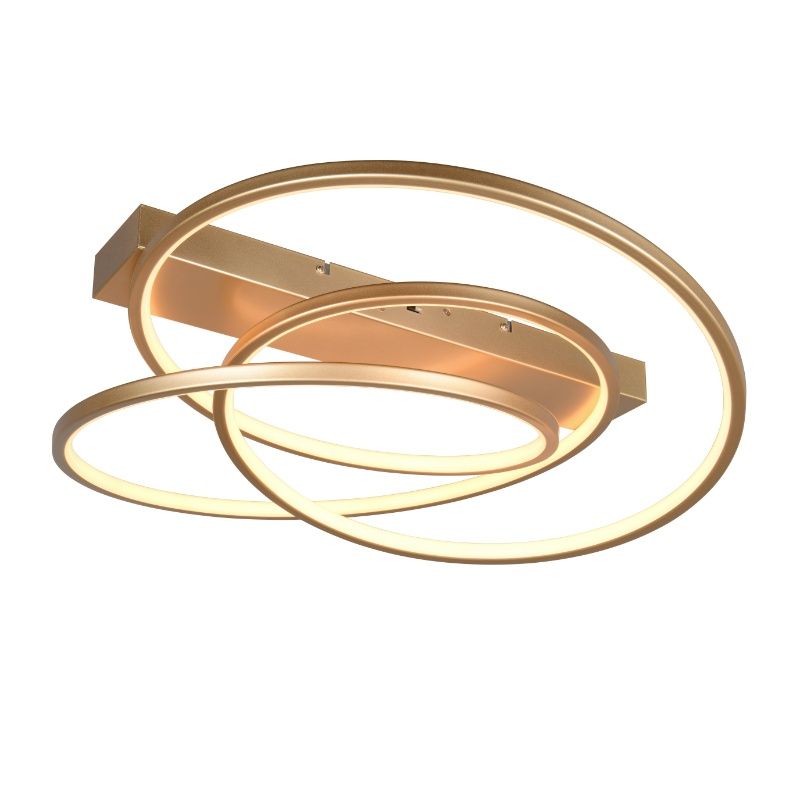 Gouden plafonnière design, Teodore, 34W, white switch LED, 3-staps dimbaar