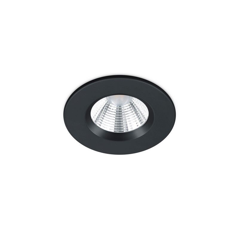 Zwarte badkamer inbouwspot Iman, metaal, IP65, 5 watt Zwarte badkamer inbouwspot Iman, metaal, IP65, 5 watt