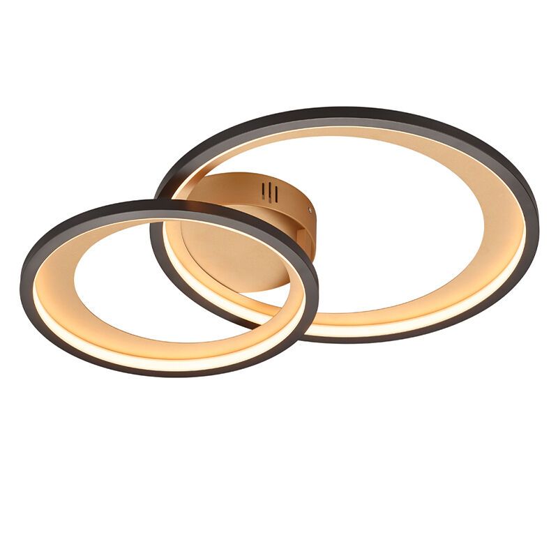 Zwarte plafonniere Kendi, metaal, modern, 29 watt