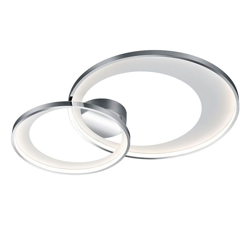 Chrome plafonniere Kendi, metaal, modern, 36 watt
