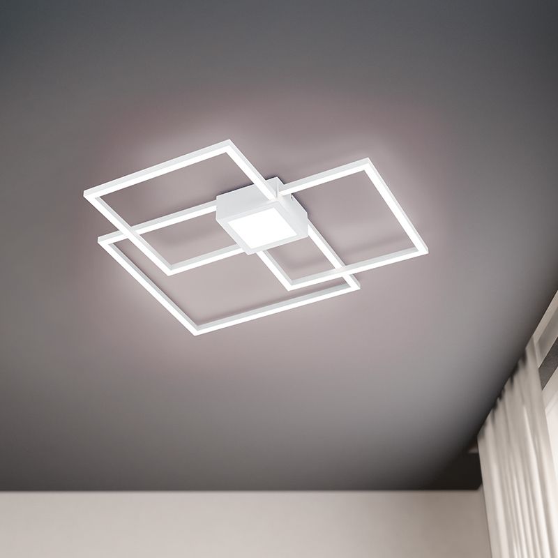 Witte plafonnière modern, Kimoni, 38W, 4000K LED, 3-staps dimbaar Witte plafonnière modern, Kimoni, 38W, 4000K LED, 3-staps dimbaar