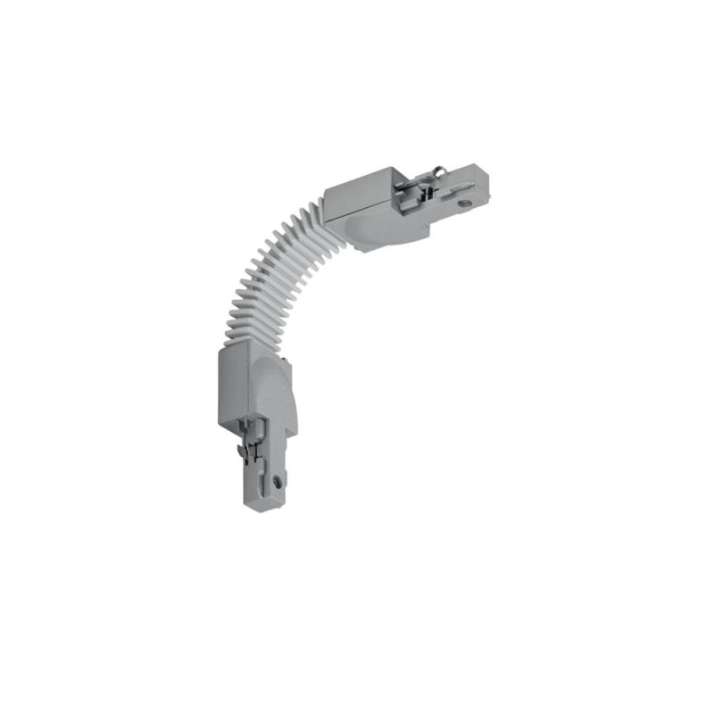 Flexibel verbindingsstuk voor 2-fase railverlichting, grijs Flexibel verbindingsstuk voor 2-fase railverlichting, grijs