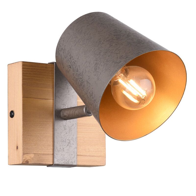 Vintage plafondspot Keira, nikkel, metaal Vintage plafondspot Keira, nikkel, metaal