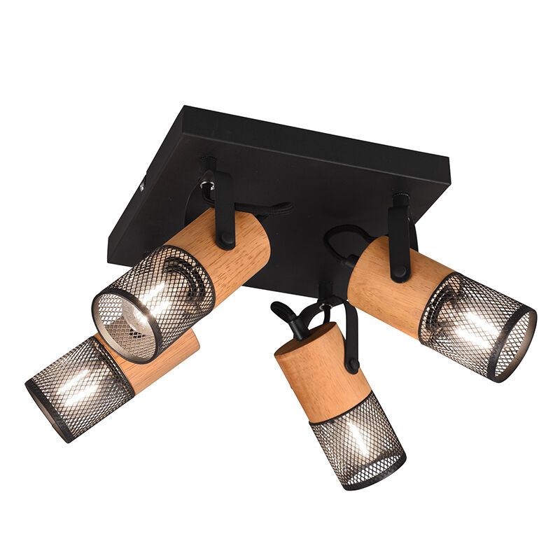 Vintage plafondspot Jessica, zwart