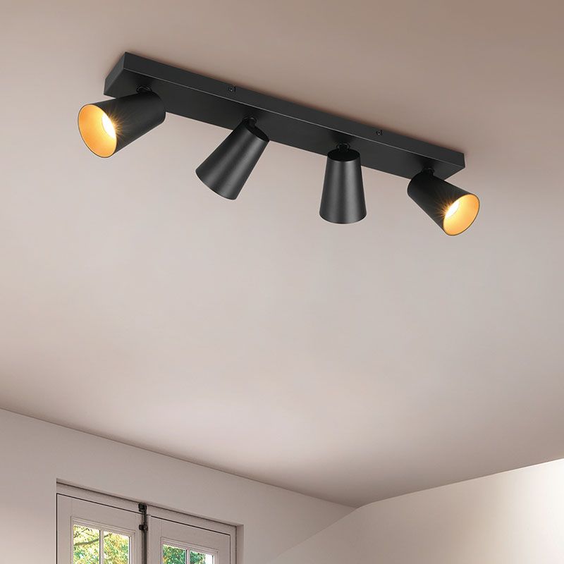 Zwarte plafondspot modern, Rawien Zwarte plafondspot modern, Rawien