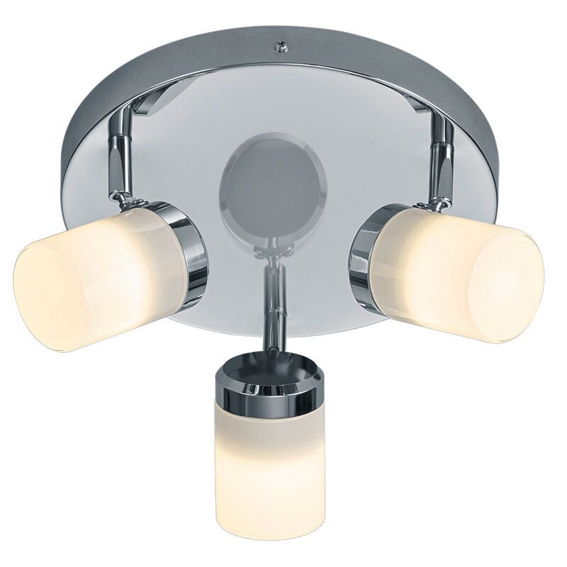 Moderne plafondlamp Nelis, chroom, metaal, IP44