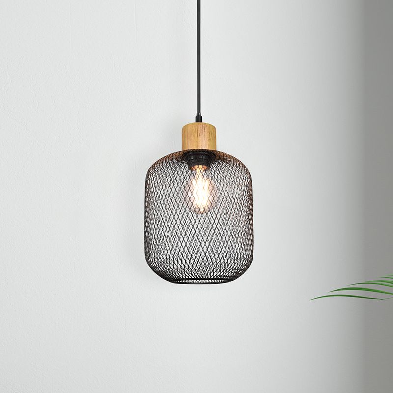Gaas hanglamp Cristel, zwart, modern Gaas hanglamp Cristel, zwart, modern