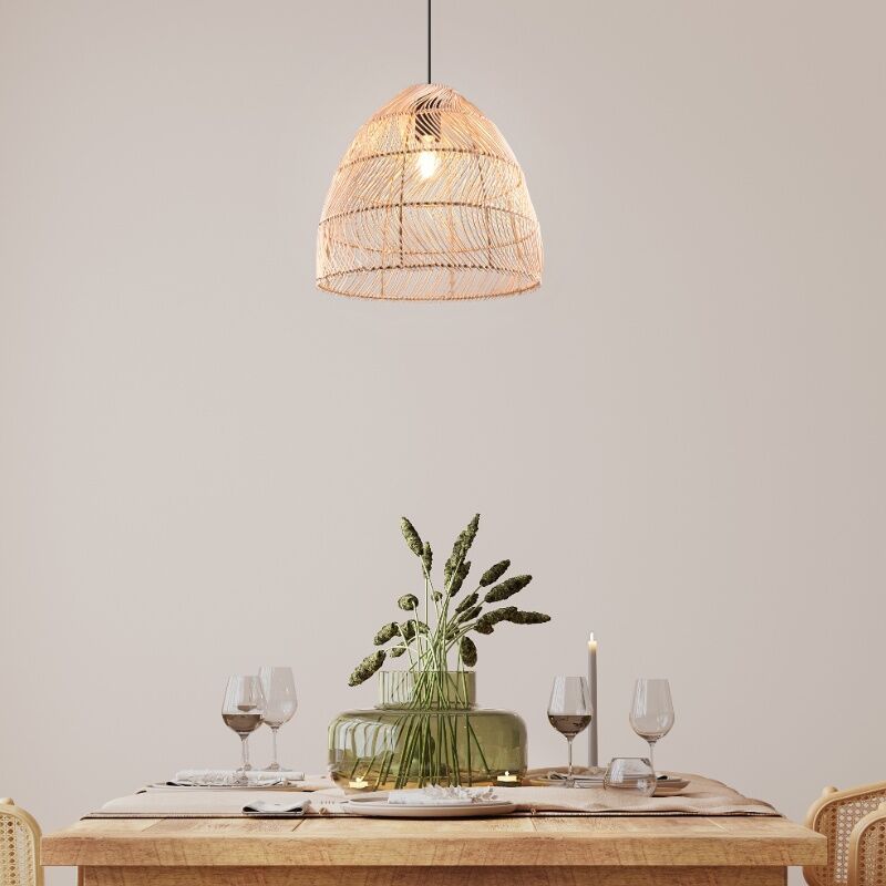 Rotan hanglamp bruin, Symon