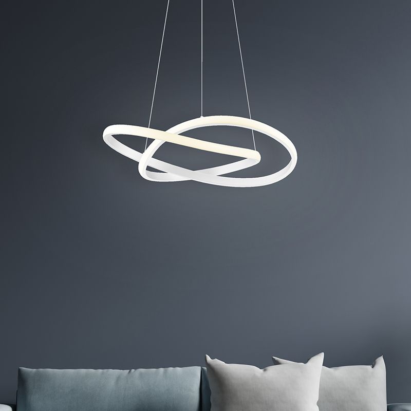 Witte hanglamp modern, Aby, 27W, 4000K LED Witte hanglamp modern, Aby, 27W, 4000K LED