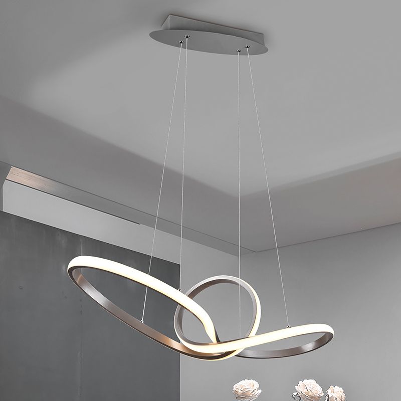 Moderne hanglamp Jonny, Nikkel, geintegreerd LED
