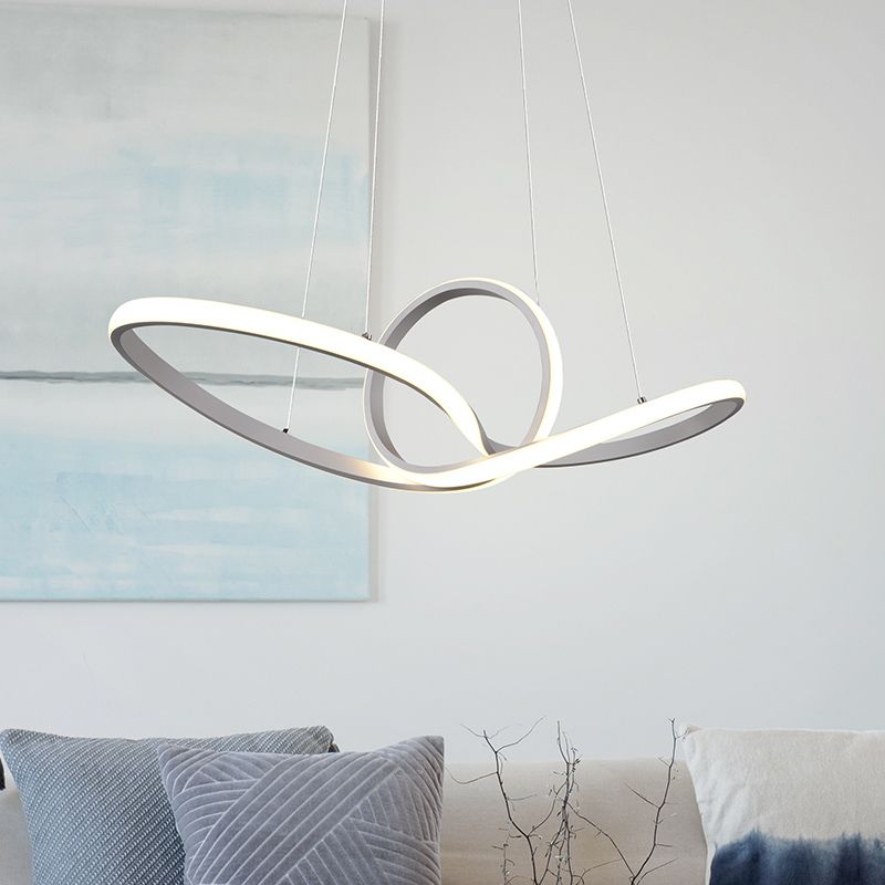 Moderne hanglamp Jonny, wit, geintegreerd LED Moderne hanglamp Jonny, wit, geintegreerd LED