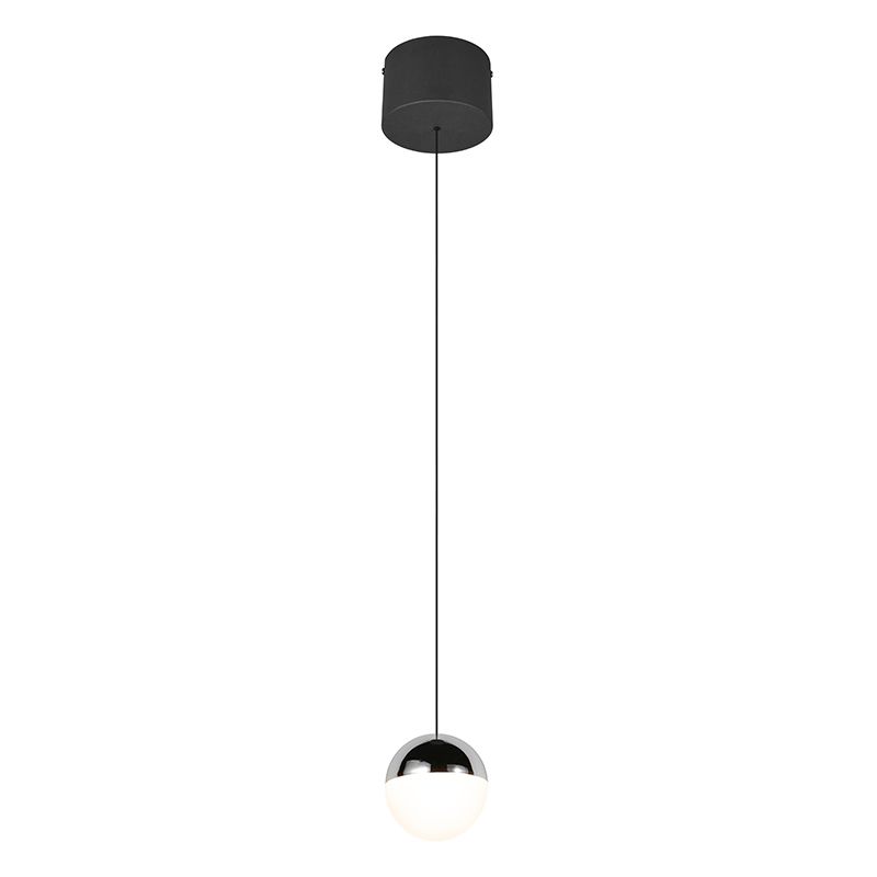 Chromen hanglamp modern, Rigtje Chromen hanglamp modern, Rigtje