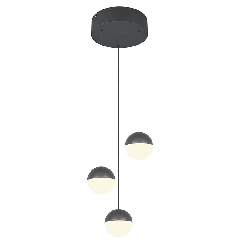 Antraciete hanglamp modern, Rigtje