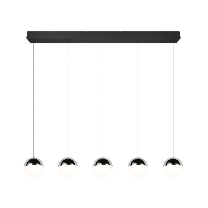 Chromen hanglamp modern, Rigtje