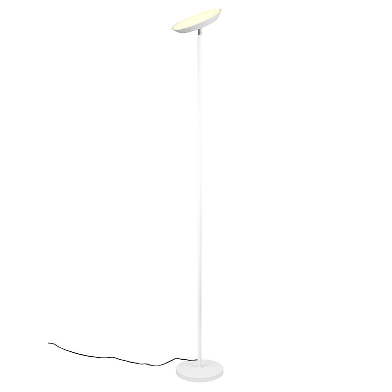 Witte vloerlamp modern, Shahid, 17W, warm tot koud wit verstelbare LED, met touchdimmer