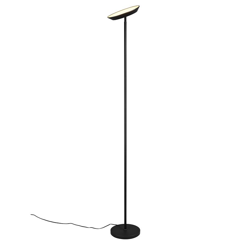 Zwarte vloerlamp modern, Shahid, 17W, warm tot koud wit verstelbare LED, met touchdimmer Zwarte vloerlamp modern, Shahid, 17W, warm tot koud wit verstelbare LED, met touchdimmer