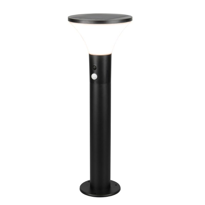 Zwarte staande buitenlamp op zonne-energie modern, Nebahat, 3W, 4000K LED, IP44 Zwarte staande buitenlamp op zonne-energie modern, Nebahat, 3W, 4000K LED, IP44