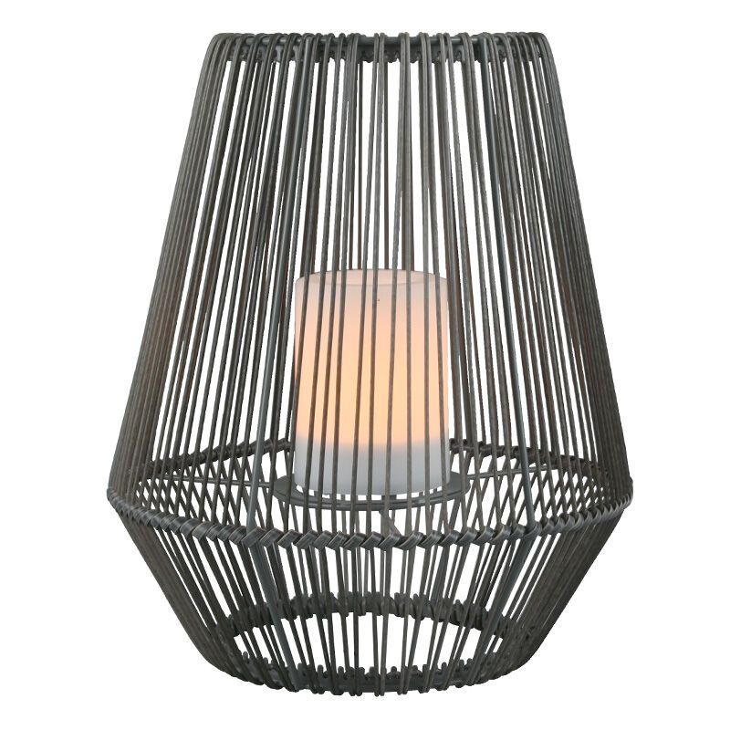 Grijze buiten tafellamp op zonne-energie modern, Rochelle, 1W, 3000K LED, IP44 Grijze buiten tafellamp op zonne-energie modern, Rochelle, 1W, 3000K LED, IP44