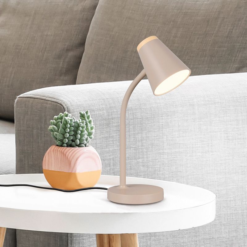 Bruine tafellamp modern, Rahul, 4,5W, 3000K LED, met schakelaar