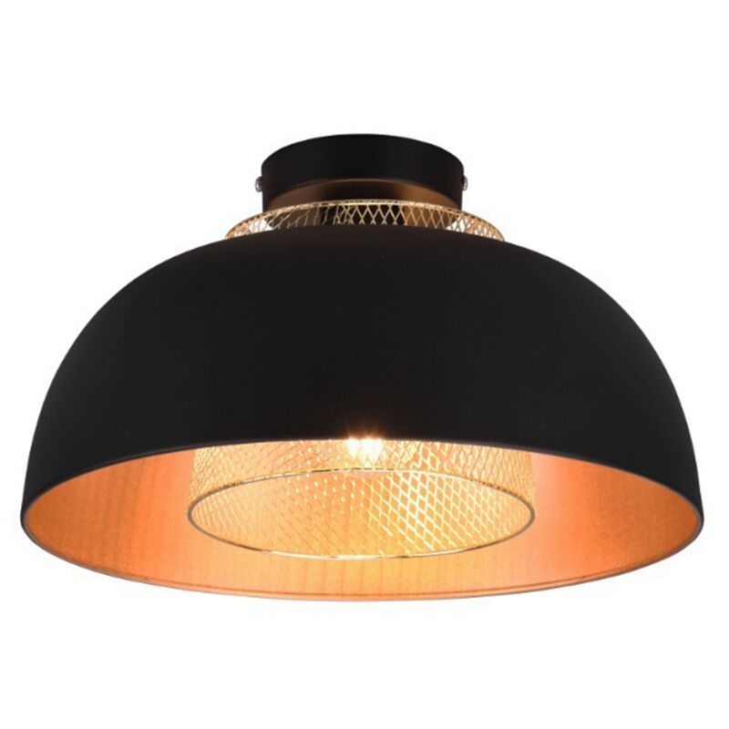 Zwarte plafondlamp industrieel, Sylvano