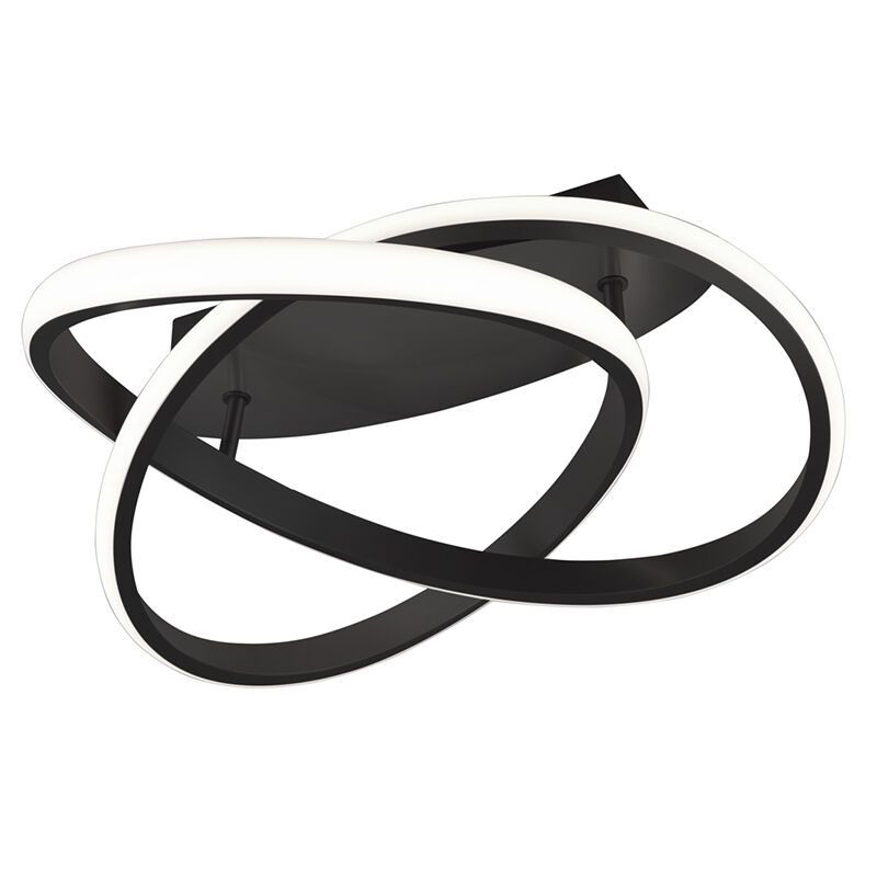 Zwarte plafonnière modern, Sanura, 18W, 3000K LED