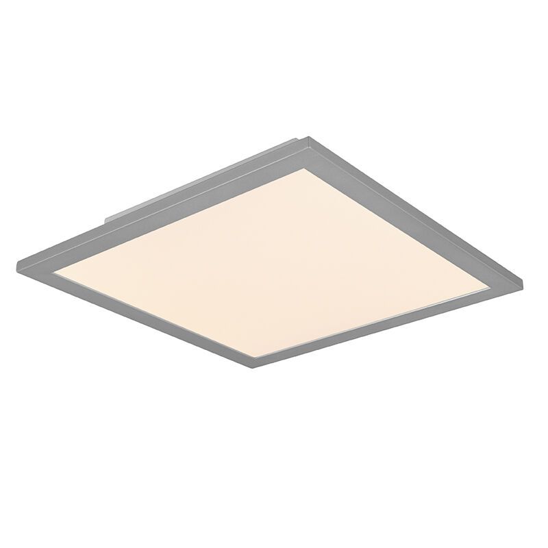 Moderne plafonniere Nejla, grijs, metaal, geïntegreerde LED Moderne plafonniere Nejla, grijs, metaal, geïntegreerde LED