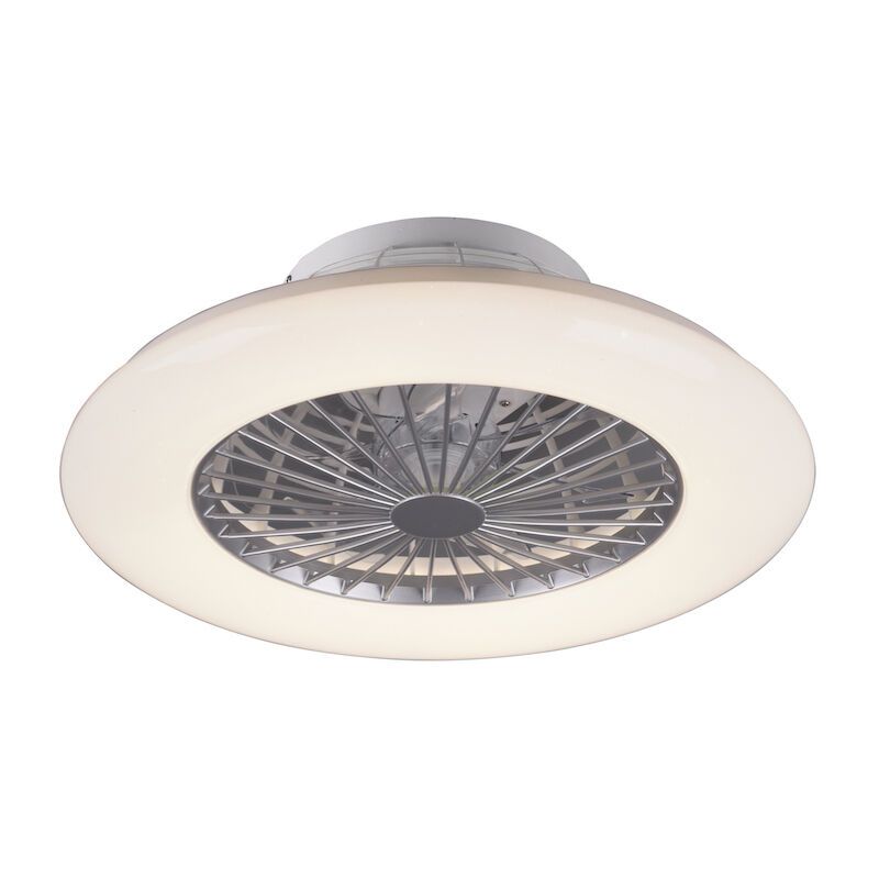 Grijze plafondventilator modern, Damyan, 30W, warm tot koud wit verstelbare LED, met afstandsbediening Grijze plafondventilator modern, Damyan, 30W, warm tot koud wit verstelbare LED, met afstandsbediening