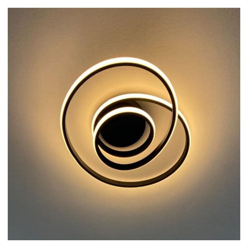 Zwarte plafonnière modern, Jonny, 18,5W, 3000K LED, 3-staps dimbaar Zwarte plafonnière modern, Jonny, 18,5W, 3000K LED, 3-staps dimbaar