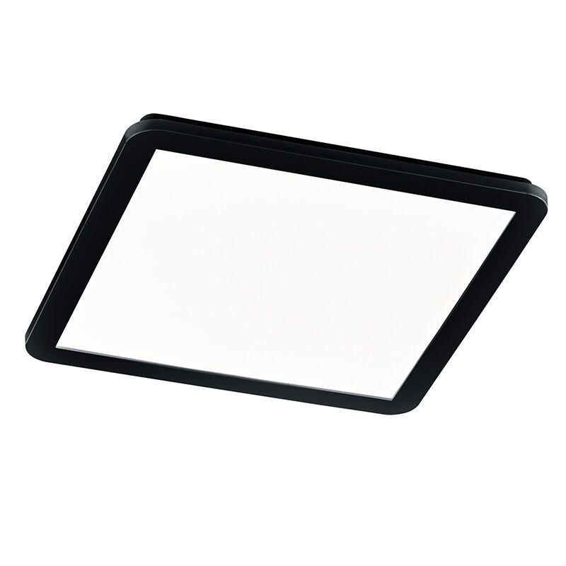 Zwarte badkamer plafondlamp Gistrup, kunststof, modern, 24 watt