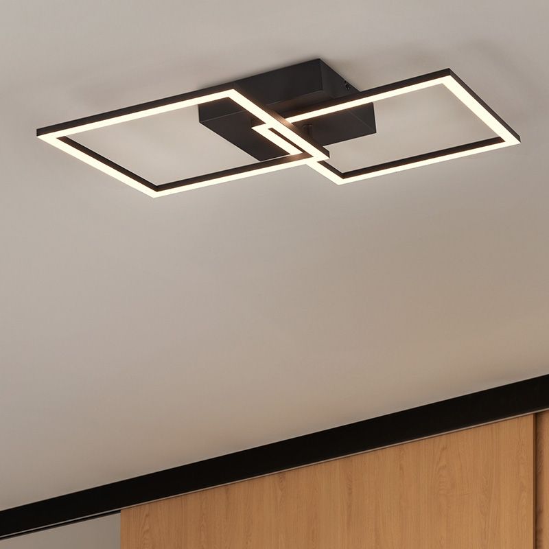 Zwarte plafonnière modern, Margaux, 20W, 3000K LED