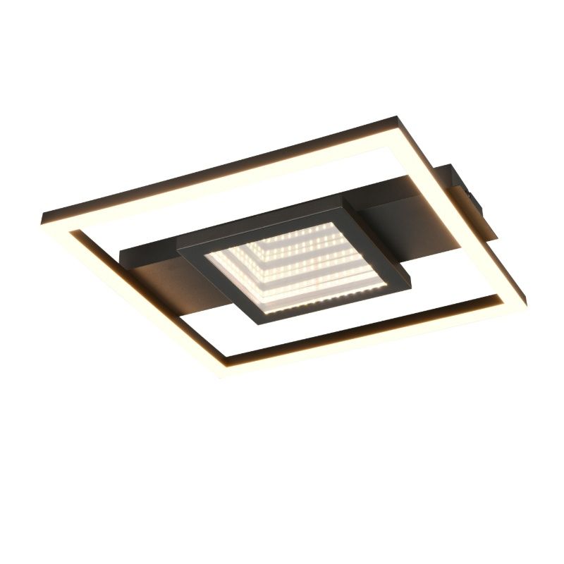 Zwarte plafondlamp modern, Sandhia, 16W, 3000K LED