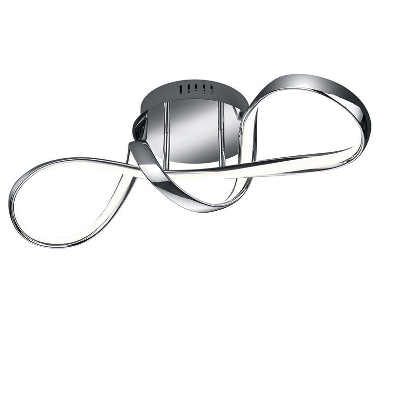 Chromen plafondlamp Renso, metaal, design, 28w, 4000K LED Chromen plafondlamp Renso, metaal, design, 28w, 4000K LED