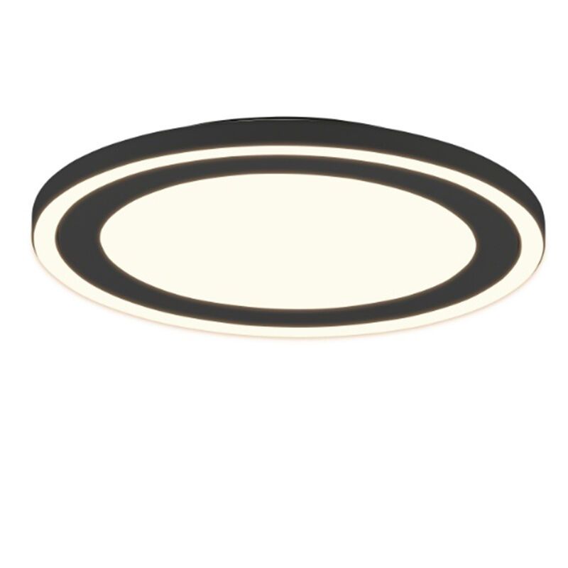 Zwarte plafonnière modern, Mirko, 16W, 3000K LED