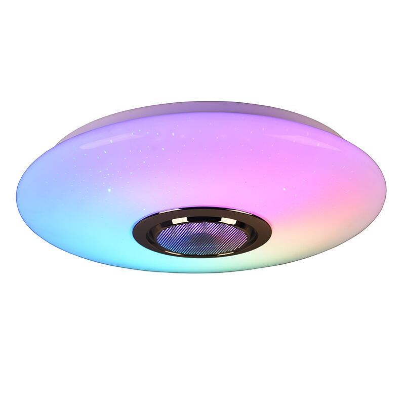 Moderne plafonniere Birgitta, wit, kunststof, geïntegreerde LED