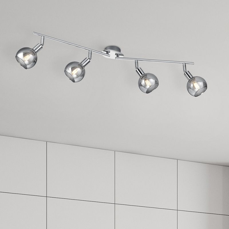 Chrome plafondspot Omari, metaal, modern Chrome plafondspot Omari, metaal, modern