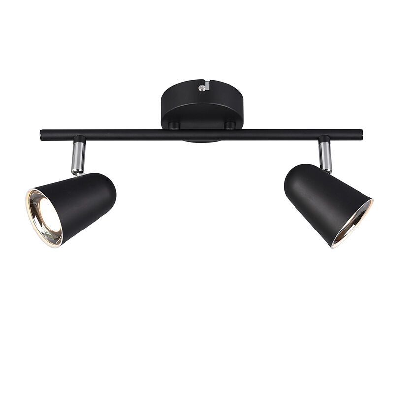 Zwarte plafondspot Taj, kunststof, modern, 3 watt Zwarte plafondspot Taj, kunststof, modern, 3 watt