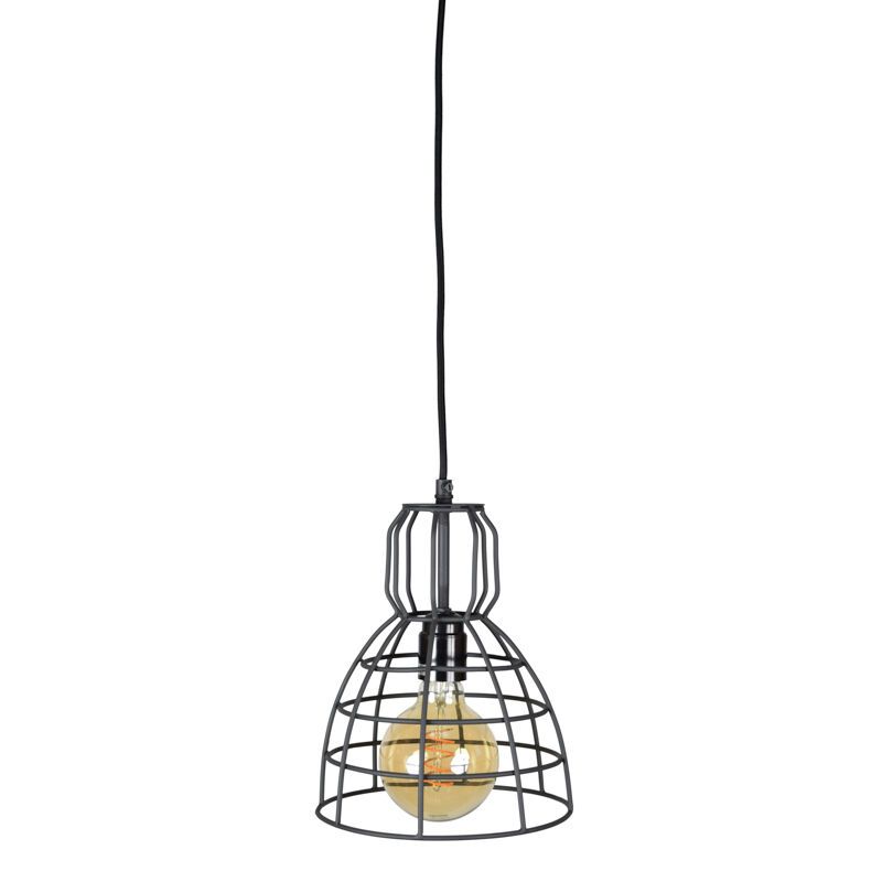 Industriële hanglamp Dexter, zwart, rond Industriële hanglamp Dexter, zwart, rond