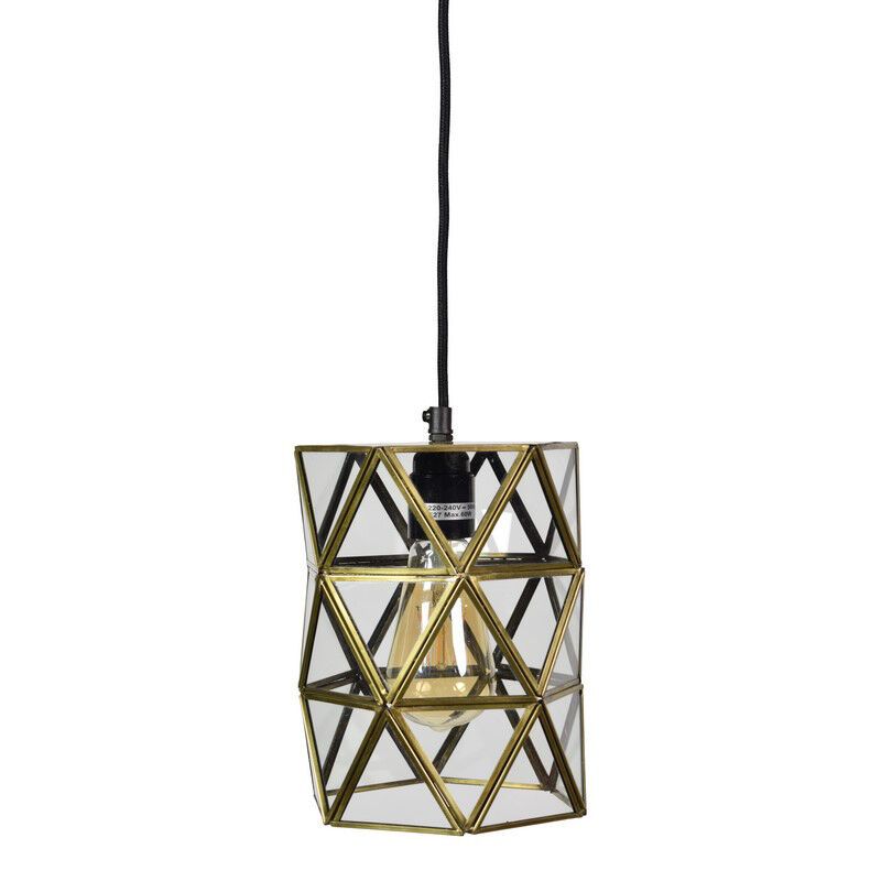 Industriële hanglamp Jez, Antiek brons