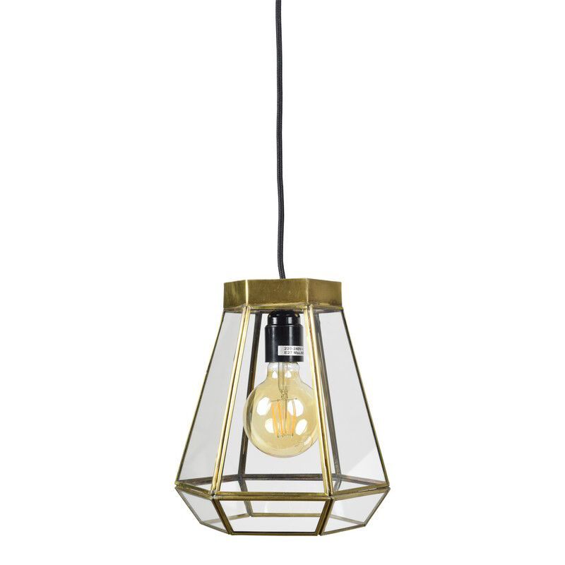 Industriële hanglamp brons, Jez