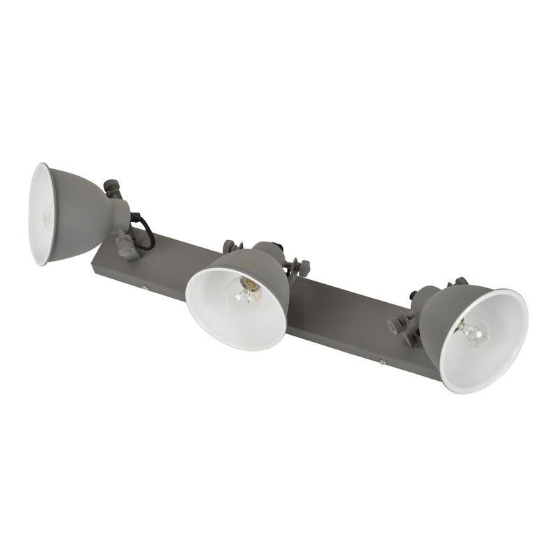 Stoere spot Redon, vintage grijs, 3-lampjes Stoere spot Redon, vintage grijs, 3-lampjes