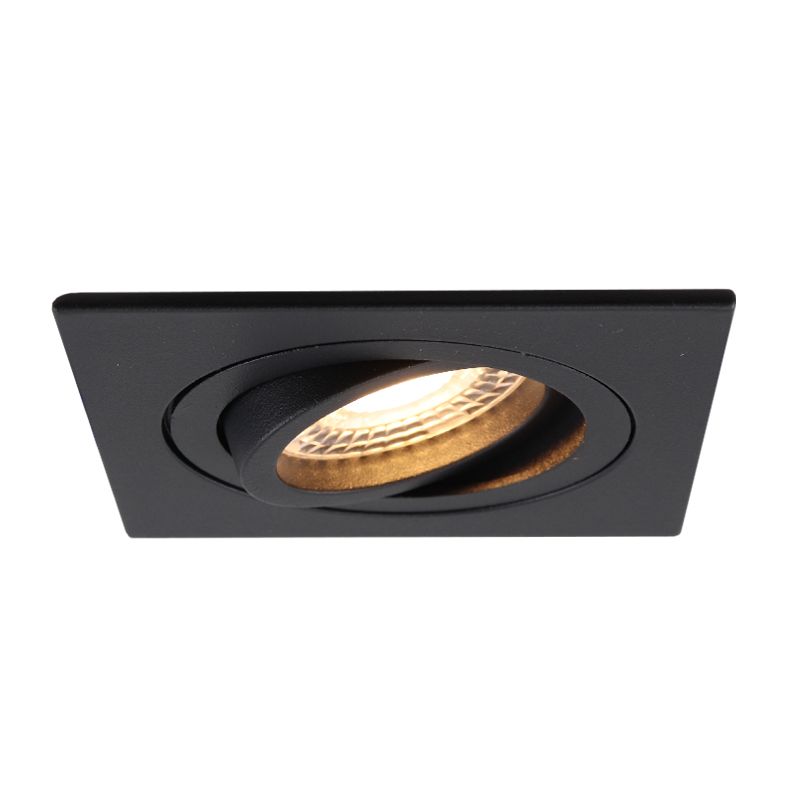 Aluminium inbouwspot zwart, Aart