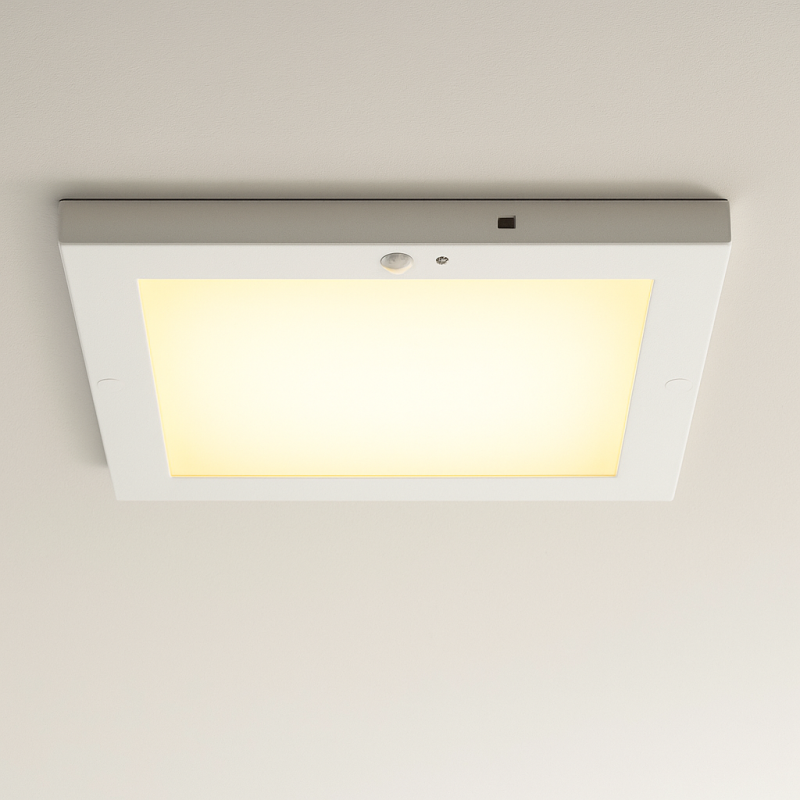 Witte plafondlamp met sensor Luan, kunststof, 20w, 3000K LED