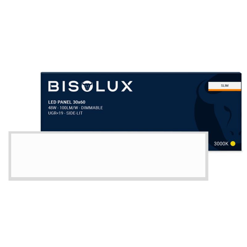 Bisolux LED paneel 30x120 - 38W - 3000K - dimbaar - UGR<19 - side-lit