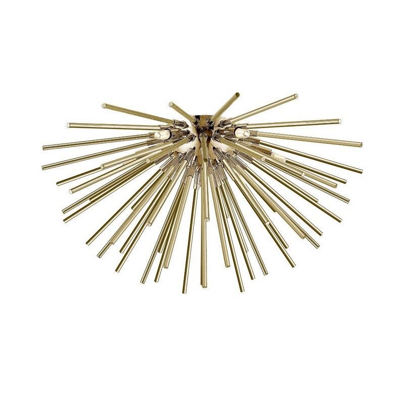 Design plafonniere Milos, goud, glas Design plafonniere Milos, goud, glas