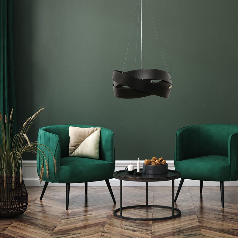 Moderne hanglamp zwart, Tanno Moderne hanglamp zwart, Tanno