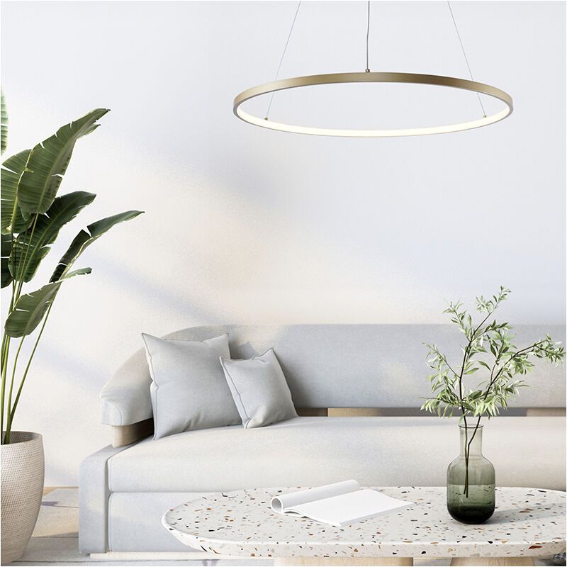 Design hanglamp goud, Kubra, 28W, warm tot koud wit verstelbare LED